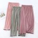 Modal Comfortable Sleep Pants For Womans Spring Summer Pajamas Capri Pant Loose Nightwear 3/4 Length Home Trousers Women_ecoleips.com