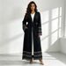 Islamic Abaya Kaftan Dubai Arabic Fashion Muslim Dress Caftan Marocain Eid Cardigan Ramadan Elbise Robe Femme Rhinestone Gowns_ecoleips.com