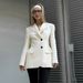 Cross-Border Slim Fit Women's 2025 Spring V-Neck Waist-Cinching Slimming High-End Ins Commuter Blazer Jacket For Women_ecoleips.com