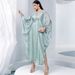 BA5168 Four-Season Commuting Batwing Dress Chiffon Beaded Muslim Elegant Robe_ecoleips.com