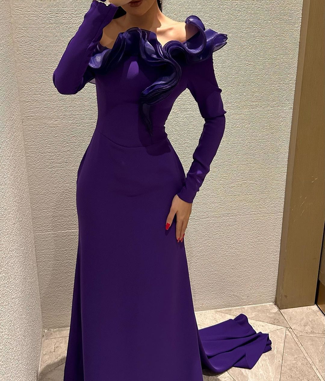 Women's Clothing Autumn And Winter New Women's Clothing Sexy Trailing Lace Ball Evening Dress_ecoleips.com