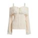 Women's Clothing Lace One Shoulder Sling Knit Sweater_ecoleips.com