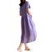 Plus Size Women's Solid Color Dress Style Loose Fit Slimming Mid-Length Summer New Style For Plus Size Women_ecoleips.com