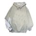 autumn And Winter Fleece-lined Plain 2025 Loose-fitting Unisex Sweatshirt, Solid Color, Loose Fit, Student_ecoleips.com