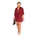 Women's Clothing Women's Casual Loose V Neck Low Cut Tie Waist Workwear Dress Sexy For Formal & Casual For Women_ecoleips.com