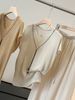 Women's French Style Hollowed out V Neck Short Sleeved Knit Top Slimming Loose Fit Chic Fashionable Summer Design_ecoleips.com