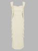 Women's Sexy Backless Suspender Dress Summer New Arrival Fashionable Solid Color Ribbon Detail Clothing_ecoleips.com