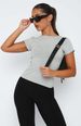 Women's Slim Fit Solid Color T-Shirt Round Neck Short Sleeve European American Style Autumn Top_ecoleips.com