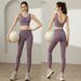 High Elasticity With Integrated High-Waist Tummy Control Tank Top And Yoga Pants For Fitness, Two-Piece Set_ecoleips.com