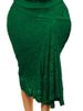 K Women's Elegant Through The Waist Lace Hem Dress Two-piece Set;_ecoleips.com