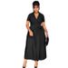 Women's Clothing Elegant Commuter Dress Style Lapel Fitted Waist Tie Loose Fit For Formal & Casual For Women_ecoleips.com