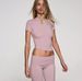 Women's Clothing Dirty Pink Slim Short Sleeved T Shirt Women Summer New_ecoleips.com