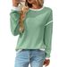 2026 Autumn Winter New Cross-Border European And American Women's Clothing Round Neck Sweater Long Sleeve_ecoleips.com