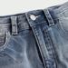 Women's Butterfly Rhinestone Embroidered Denim Mini Skirt Light Blue Washed Sexy Bodycon High Waist Wholesale_ecoleips.com