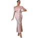 Women's Clothing Sexy Backless Chiffon Stitching Sequin Dressn Evening Dress_ecoleips.com