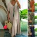 Women's Spring And Summer V-Neck Swing Dress – Flowy Long Dress In Multi-Colors For Spring & Summer_ecoleips.com