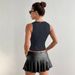 Women's Clothing New Lace Up Slim Fashion Top_ecoleips.com