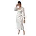 "Elegant Leopard Print Jacquard Maxi Dress With Tie Waist – Long Sleeve Resort Dress For Women"_ecoleips.com
