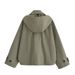 Unisex Hooded Trench Coat – Lightweight Windbreaker With Adjustable Drawstrings_ecoleips.com