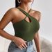 Women's Cross Front Halter Neck Cami - Elegant Summer Sleeveless Top With Adjustable Ties_ecoleips.com