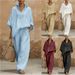 Elegant Women's Knit Cardigan Set - Soft Casual Lounge Wear With Versatile Styling Options_ecoleips.com