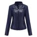 K New Women's Leather Jacket, Women's Motorcycle Suit, Leather Jacket, Short Fashion Women's Jacket_ecoleips.com