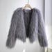 Mao Mao Jacket Women's Thick Plush Small Fragrant Wind V-neck Temperament Women's Clothing_ecoleips.com