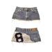 Y2k Cross-border Street Gothic Fashion Digital Printing Splicing Skirt Women's New Bm Feng Shui Washed Denim Skirt_ecoleips.com