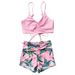 Women's Clothing Sexy Printed Split High Waist Flat Angle Slim Swimsuit_ecoleips.com
