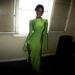 Elegant Women Solid Maxi Dress Classic Crew Neck Long Sleeve Open Back Design High Split Slimming Long Party Dress_ecoleips.com