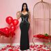Women's Clothing New Sexy Suspender V Neck Long Skirt Slim Hot Diamond Hip Dress_ecoleips.com