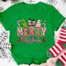 European And American Cross-border Foreign Trade Women's Clothing Christmas Merry Round Neck Printed Ladies Short Sleeve_ecoleips.com
