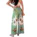 Suitable For All Seasons New Fashion Printed Linen Elastic Waist Pocket Wide-leg Casual Women's Pants_ecoleips.com