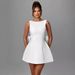 Women's Clothing Pearl Bow Fashion Slim Short Skirt Back Hot Girl A Line Dress_ecoleips.com