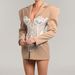 Women's Clothing High Grade Lace Stitching Suit Thin Waisted Fashionable Temperament Lapel Waist Contrast Color Long Sleeved Jacket_ecoleips.com