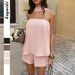 DiYun European American Minimalist Elegant Style Tube Top And Shorts Two-Piece Women's Set 2026 Summer_ecoleips.com