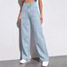 Women's Clothing Women's High Waist Slim Straight Denim Jeans Hot Sale_ecoleips.com