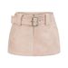 Retro Low Waist Mini Skirt For Women - Slimming Stretchable High Elasticity With Adjustable Belt, Anti-Exposure Design, Versatile For Casual & Party_ecoleips.com