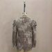 Women's 2026 New Elegant Commuting Printed Puff Pleated Loose Long Sleeve Blazer Top_ecoleips.com