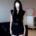 Bodycon Short Skirt Set For Women Summer Elegant Slimming High-end Off-shoulder T-shirt Sleeveless Vest Ins Trend_ecoleips.com