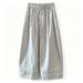 Women's Lace Trimmed Wide Leg Pants Loose Fit Quick Drying Chic Cropped Casual Summer Fashionable Bottoms_ecoleips.com