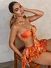 Aria Basics 2025 Cross-border European And American Tie-Dye Lace-Up Bikini Pleated Beach Skirt Three-Piece Women's Swimsuit Sexy_ecoleips.com