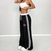Women's Wide Leg Sweatpants Soft Comfortable Hibiscus Print Summer Bottoms European American Style 6016_ecoleips.com