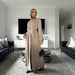 Verve Loriya2025 Dubai Turkey Elegant Dress Cardigan Set Abaya LR886_ecoleips.com