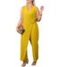 Women's Clothing Solid Color Women's Casual V Neck Strap Jumpsuit Dress_ecoleips.com