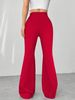K New Fashionable Retro Thousand Bird Grid High Waist Slim Fit Floor Dragging Casual Micro Pull Up Pants_ecoleips.com