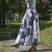 Wholesale 2025 New Women's Bohemian Cotton Linen Long A-line Skirt Elastic High Waist_ecoleips.com