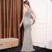 Women's Clothing Evening Dress Banquet, Temperament, Light Luxury, Niche, High End Company Annual Meeting Host, Evening Party, Sequined Long Dress_ecoleips.com