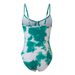 Women's Clothing Tie Dye One Piece Swimsuit With Straps Sexy Vacation Swimwear Set Regular Fit Summer_ecoleips.com