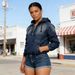 Women's Casual Denim Washed Hooded Bomber Jacket Fashionable All Year Round Sports Fitness_ecoleips.com